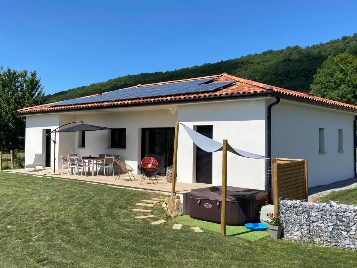 Villa jacuzzi vue sur les Pyrénées Seilhan Exterior foto