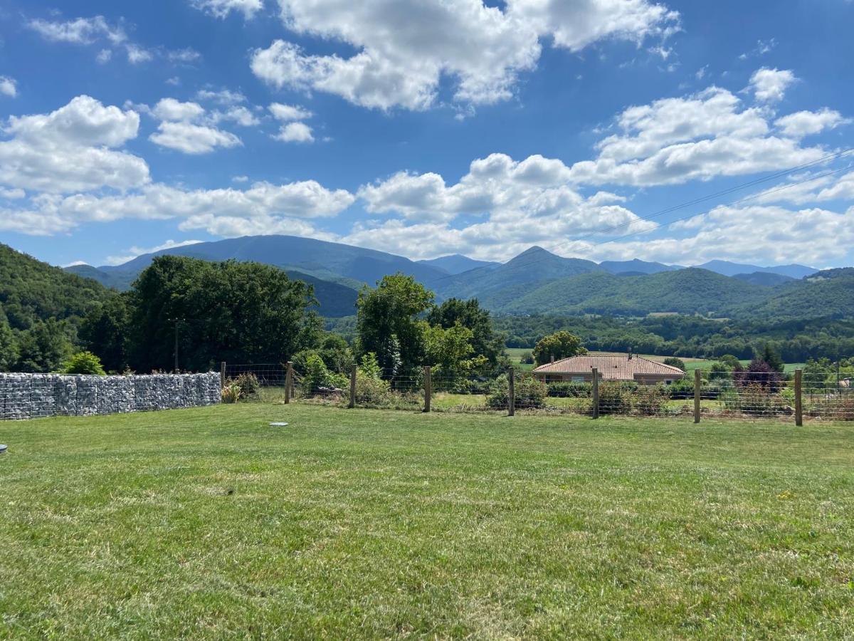 Villa jacuzzi vue sur les Pyrénées Seilhan Exterior foto