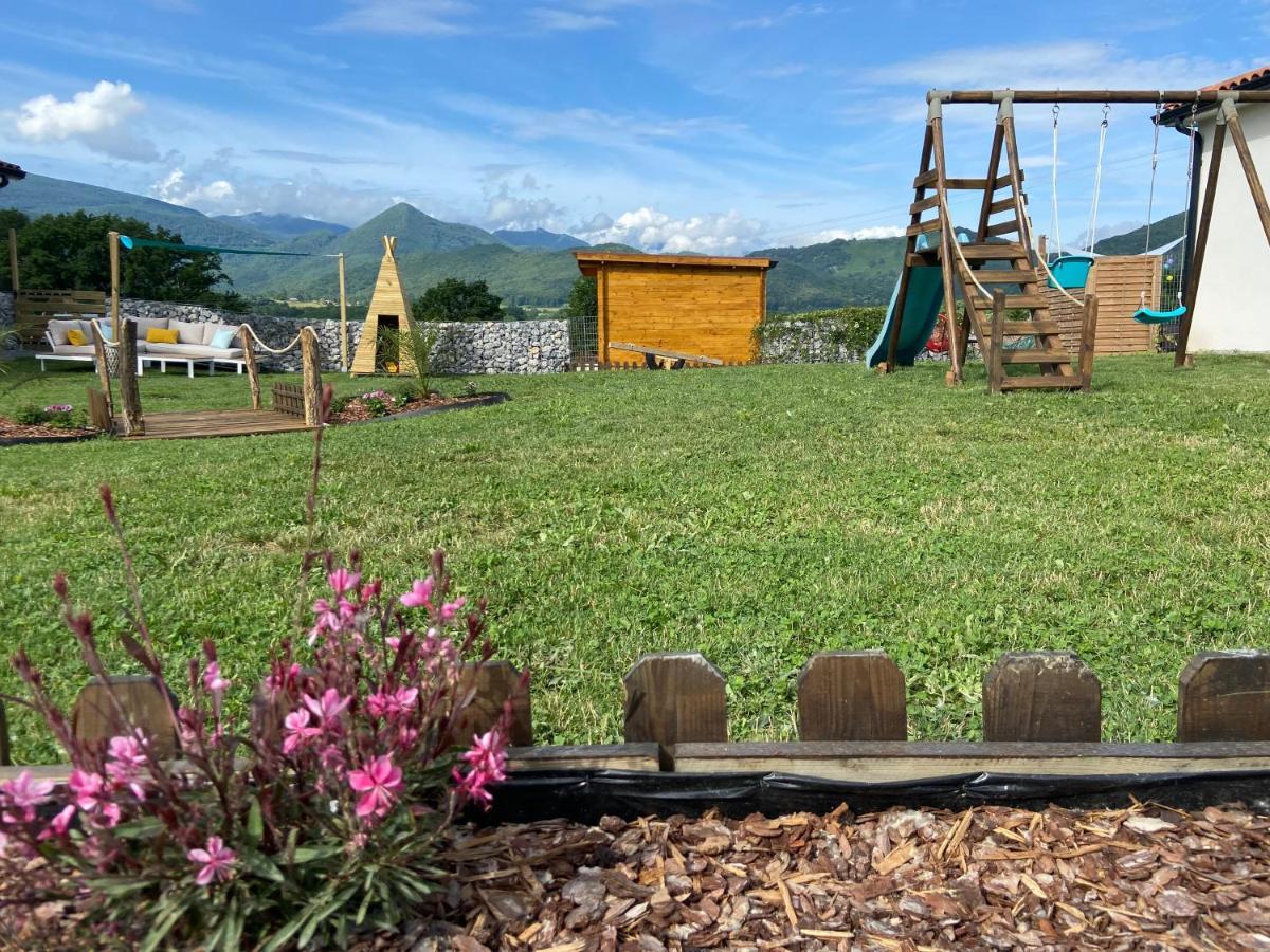 Villa jacuzzi vue sur les Pyrénées Seilhan Exterior foto