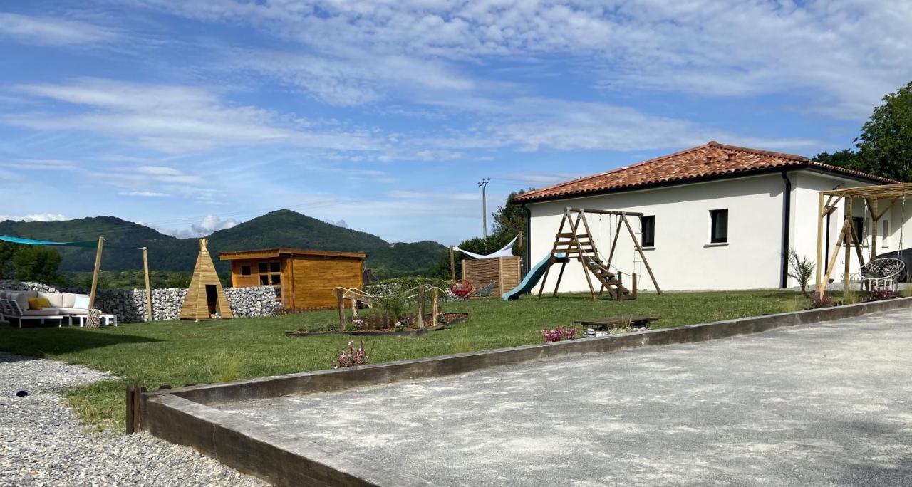 Villa jacuzzi vue sur les Pyrénées Seilhan Exterior foto
